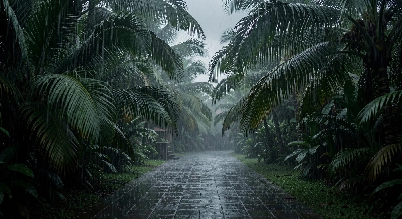 Rainy season landscape in Java